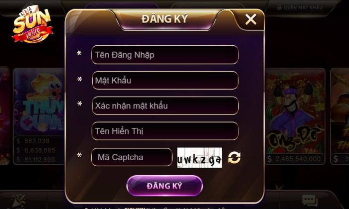 Đăng ký hội viên tại Sunwin