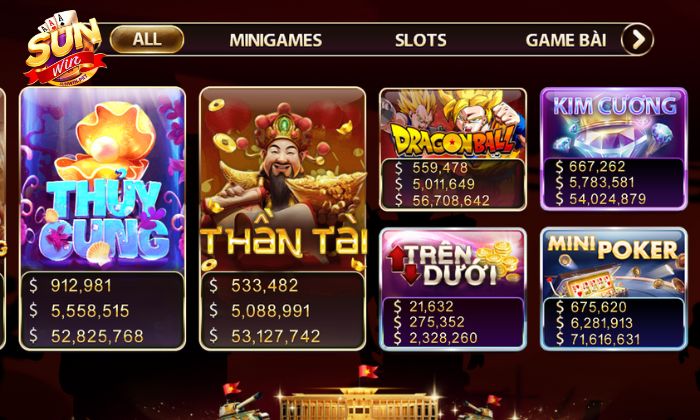 Vào mục slots chọn Thần Tài để trải nghiệm game ngay