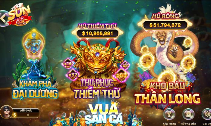 Hướng dẫn chơi vua săn cá Sunwin chi tiết